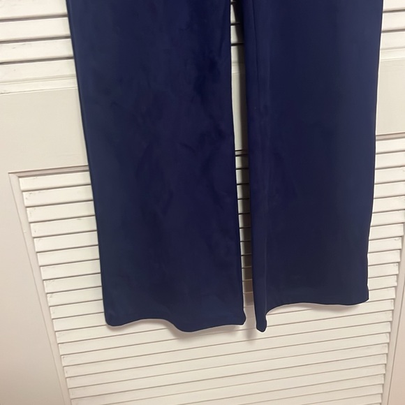 NWT Last Tango navy super soft stretchy suede like flowy pants - Picture 5 of 9